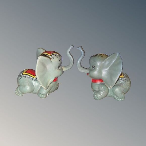 Rare Set of 2 Vintage Wilton Chicago “Circus Elephant" Hand-Painted Cake Toppers - Picture 2 of 9